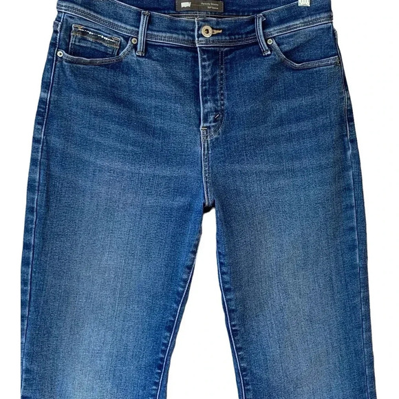 Levi's 512 Perfectly Slimming Bootcut Denim Blue Jeans Size 10 High Waist 31X32 - Picture 4 of 16